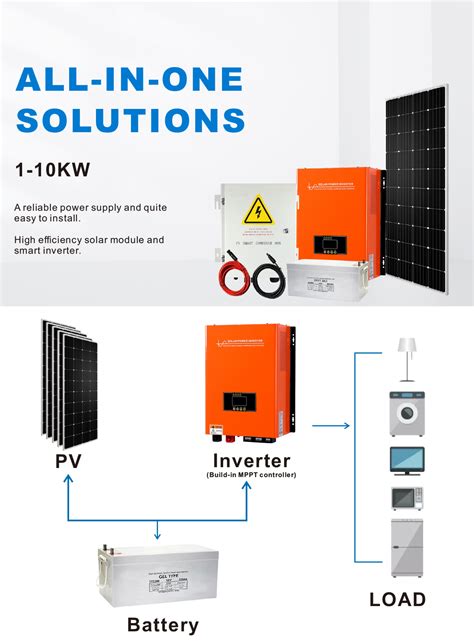 Hybrid Off Grid Solar System 3kw 5kw 6kw 8kw 10kw Home Used 2kw Outdoor