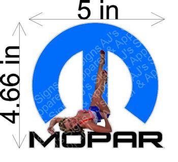 Mopar Pinup Girl Vinyl Sticker - AJ's Signs & Apparel