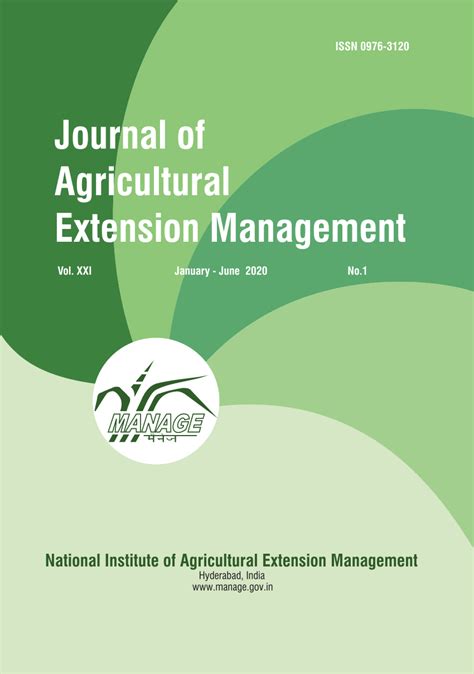 Pdf Journal Of Agricultural Extension Management National Institute