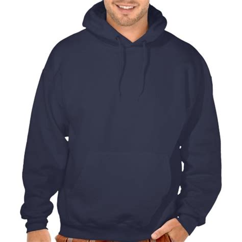 Men's Navy Blue Customizable Plain Blank Hoodie | Zazzle