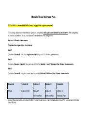 P E Wellness Plan Pdf Module Three Wellness Plan Go To File Choose