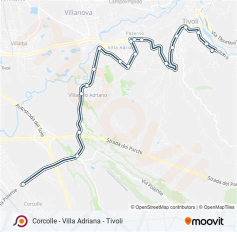 Cotral Route Schedules Stops Maps Roma Via Polense Corcolle