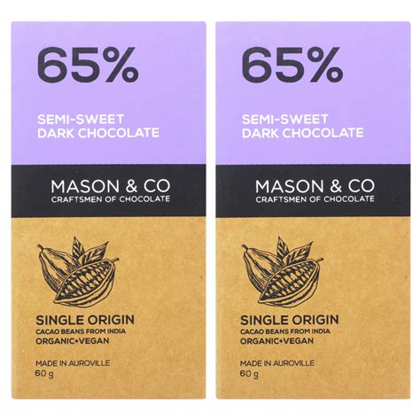 Buy Mason Co Semi Sweet Dark Organic Exotic Artisanal Chocolate