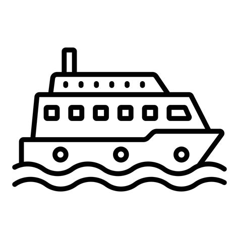 Estilo De Icono De Ferry Vector En Vecteezy