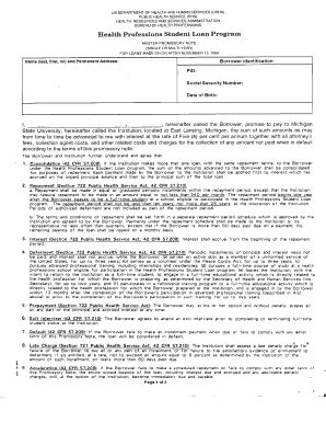 Fillable Online Ctlr Msu Health Professional Promissory Note Rights And