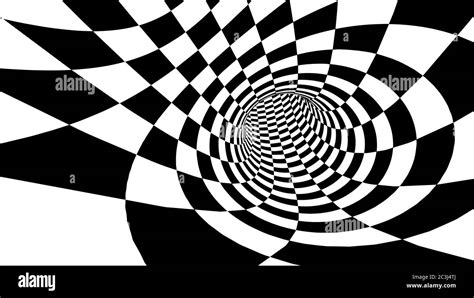 Optical Illusion Vector Abstract Vector Tunnel Black And White