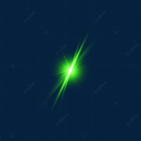 Flare De Lente De Efecto Ligero Brillante Y Brillante Verde Psd Png