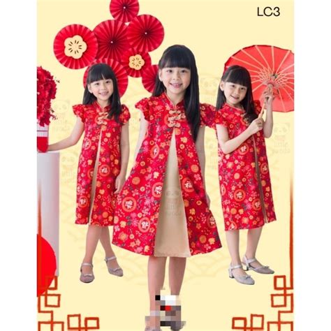 Jual Cheongsam Anak Perempuan Cheongsam Dress Anak Cheongsam Anak