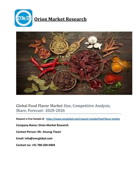 Ppt Global Food Flavor Market Size Competitive Analysis Share