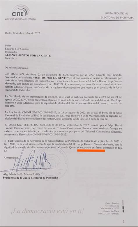 Ecuadorinmediato On Twitter Urgente Junta Electoral De Pichincha