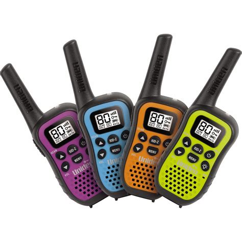 Uniden UH45 80 Channel UHF Walkie Talkie With Kid Zone 4 Pack JB Hi