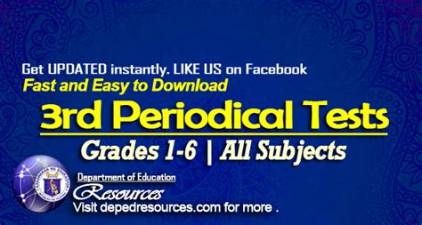 Rd Periodical Tests All Subjects Deped Resources Images Hot Sex Picture