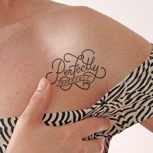 Perfectly Imperfect Temporary Tattoo Set Of Etsy Canada Word