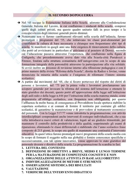 Riassunto Esame Sistema Educativo Italiano Prof Sanzo Alessandro