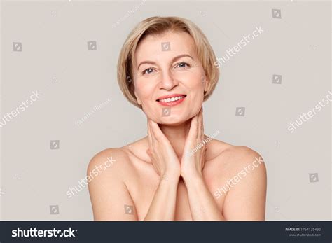 Naked Mature Woman Standing Isolated On Stock Photo Edit Now