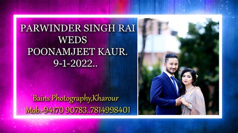 Live Wedding Ceremony Parwinder Singh Weds Poonamjeet Kaur Youtube