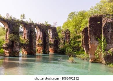 Roman Aqueduct Ancient Nikopolis That Starts Stock Photo