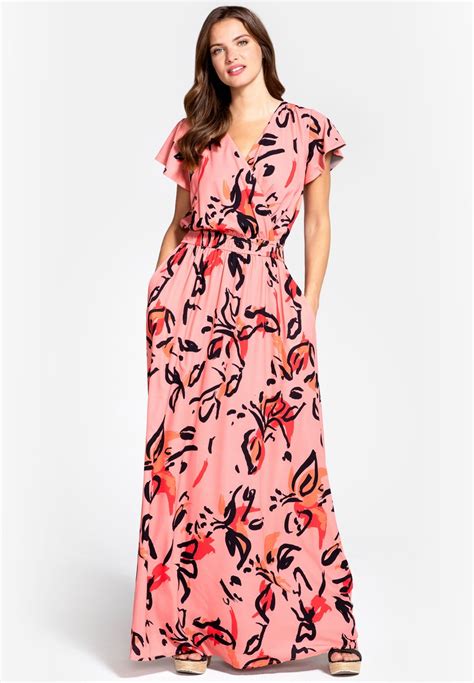 Hotsquash Wrap Maxikleid Floral Graffiti Peachpink Zalandoat