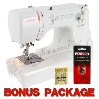 Janome Jem Gold Portable Sewing Quilting Machine Free Bonus For