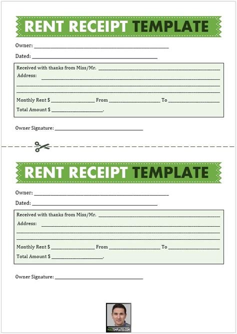 Fillable Rent Receipt Template Format Rent Receipt Template Word