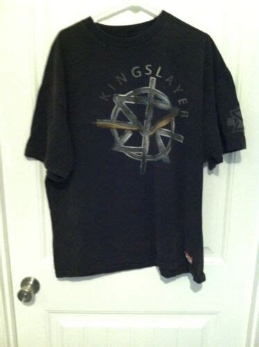 Kingslayer 2X T Shirt Seth Rollins Burn It Down Faded Black Or Charcoal