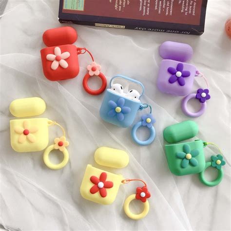 Silicone Airpod Case With Keychain Etsy