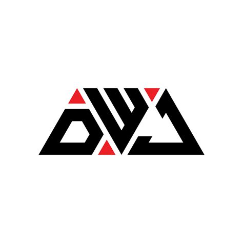 diseño de logotipo de letra triangular dwj con forma de triángulo ... 