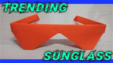 How To Make Paper Sunglasses Paper Sunglasses Without Glue Diy