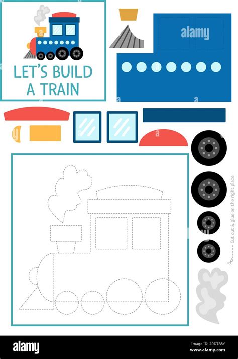 Lets Build A Train Cut And Glue Activity Transportation Educational