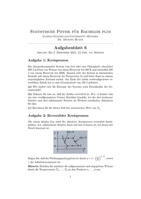 T P Ex Bungen L Sungen Thermodynamik Und Statistische