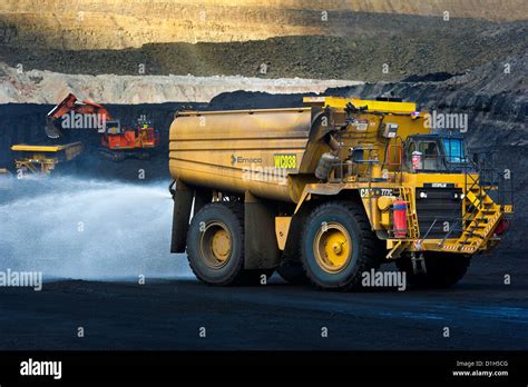 Coal Mining Machinery Bowen Basin Queensland Australia Stock Photo