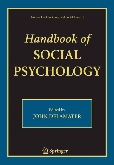 Amazon Handbook Of Social Psychology Handbooks Of Sociology And Social Research English