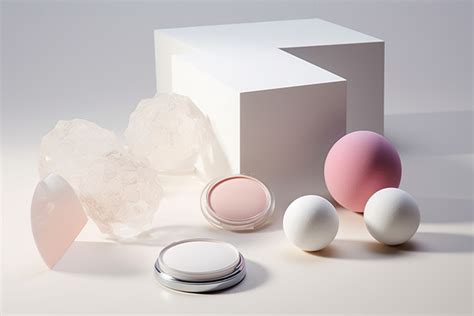 Various Cosmetics And Makeup Products Lay Out On A Table Background