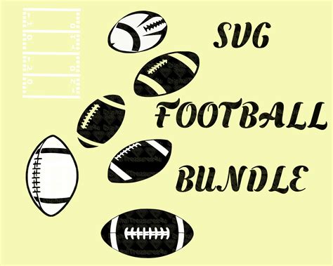 Football Outline Svg Football Outline Svg Bundle Football Clipart ...