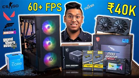 Rs 40 000 Gaming PC Build Guide 40K PC For Smooth Gaming YouTube