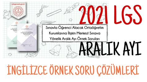 2021 Lgs Aralik Ayi İngİlİzce Örnek Soru ÇÖzÜmlerİ Youtube