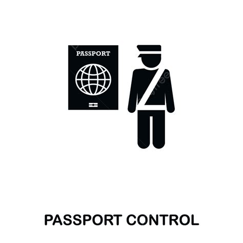 Icono De Control De Pasaportes Oficial Hombre PNG Blanco Inmigración