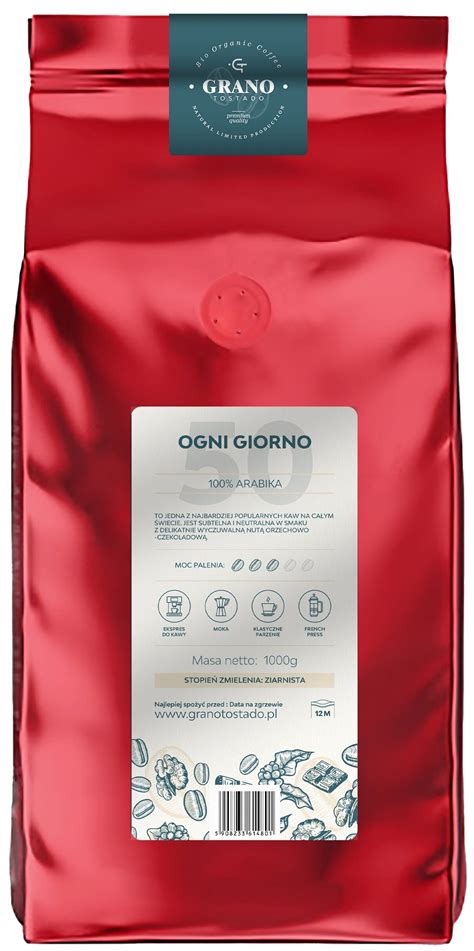 Grano Tostado Ogni Giorno Arabica Kg Rzemie Lnicza Kawa Ziarnista