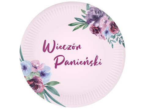 Talerzyki na wieczór panieński 18 cm 6 szt NACZYNIA I NAKRYCIA