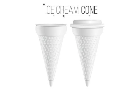 Ice Cream Cone Template Vector. for Graphic by pikepicture · Creative Fabrica