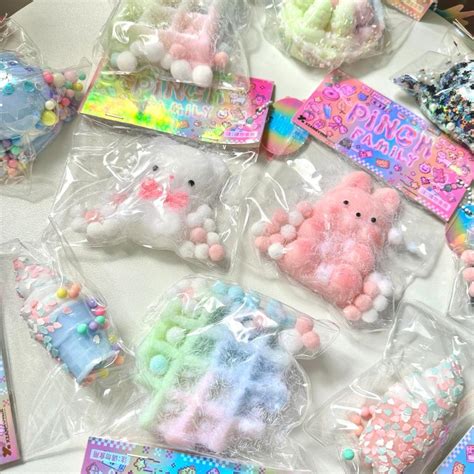 HARU Taba Squishy Character Bear Rabbit Slime Toy Anti Stress Relief