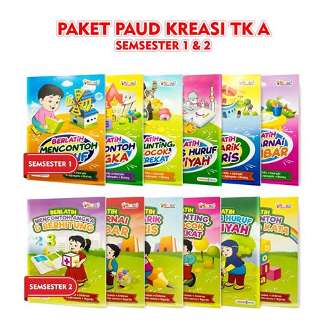 Jual Buku Anak Tk Paud Paket Paud Tk A Buku Seri Kreasi Semester