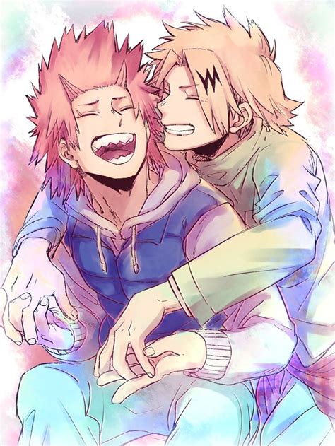 Kirishima Eijirou And Kaminari Denki Anime Anime Neko Kirishima