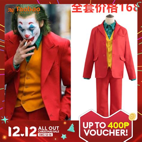 Joker Joker Phoenix DC Movie Clown Costume Cos Halloween Cosplay ...