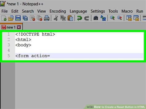 How To Create A Reset Button In Html Steps With Pictures