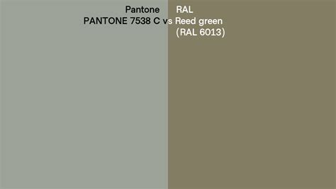 Pantone 7538 C Vs Ral Reed Green Ral 6013 Side By Side Comparison