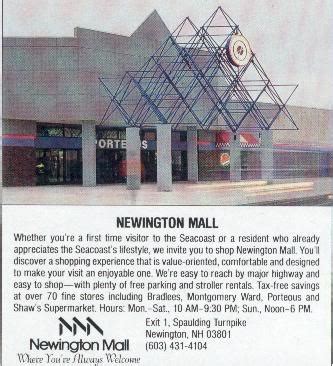 A entryway structure like the one at Newington Mall