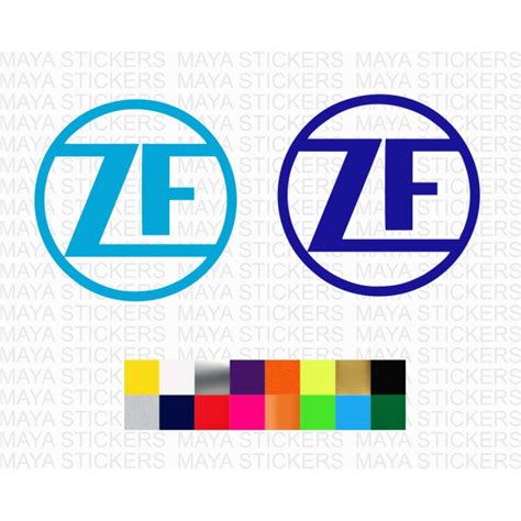 ZF group logo stickers in custom colors and sizes