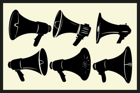 Megaphone Silhouette Set Graphic by N-paTTerN · Creative Fabrica