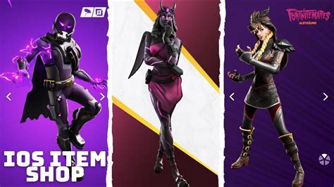 Legendary Tempest Grim Fable And Darkheart Skins In The Fortnite Mobile Ios Daily Item Shop